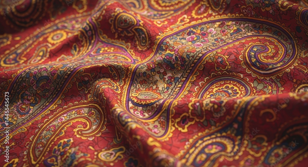 paisley silk india closeup ,bright color, ultra sharp detailed, digital illustration paisley silk india closeup ,bright color, ultra sharp detailed, digital illustration