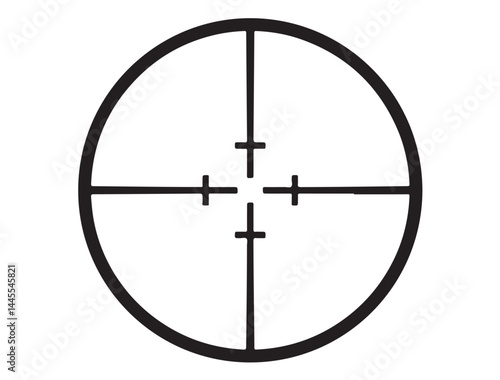 CROSSHAIR SILHOUETTE WHITE BACKGROUND