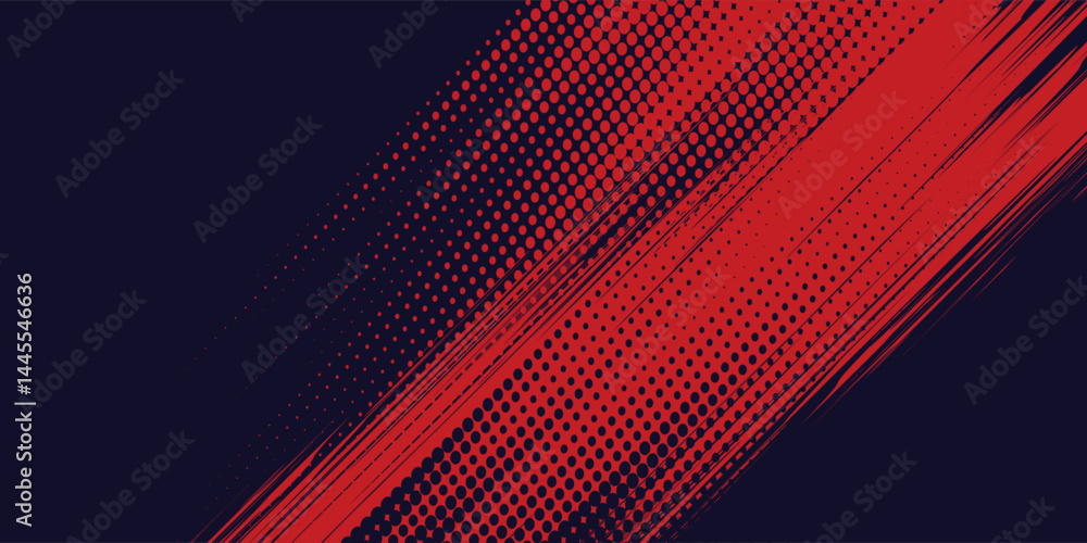 Halftone dots red and blue color pattern gradient grunge texture background. Dot pop art comic sport style vector illustration. grunge vector dots Halftone dots red and blue color pattern gradient grunge texture background. Dot pop art comic sport style vector illustration. grunge vector dots