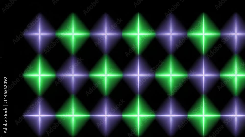 Abstract green glowing grid pattern against black background Abstract green glowing grid pattern against black background