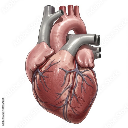 Wallpaper Mural Anatomical heart illustration isolate on white background Torontodigital.ca