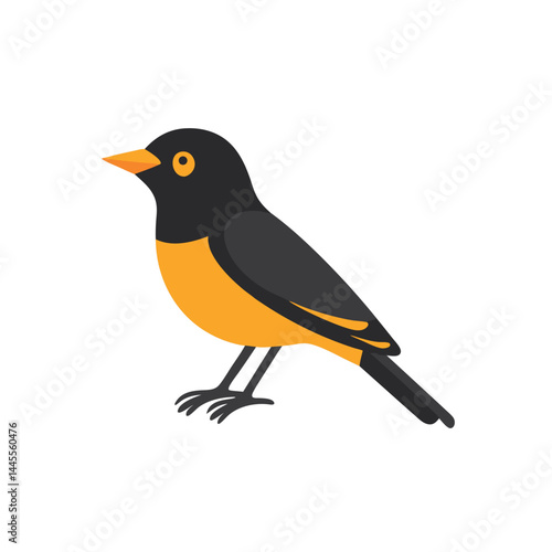 Simple Baltimore Oriole Illustration for Birdwatching or Nature Themes