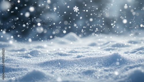 Wallpaper Mural Falling Snow Creates Winter Wonderland Landscape with Soft Fresh Powder Torontodigital.ca