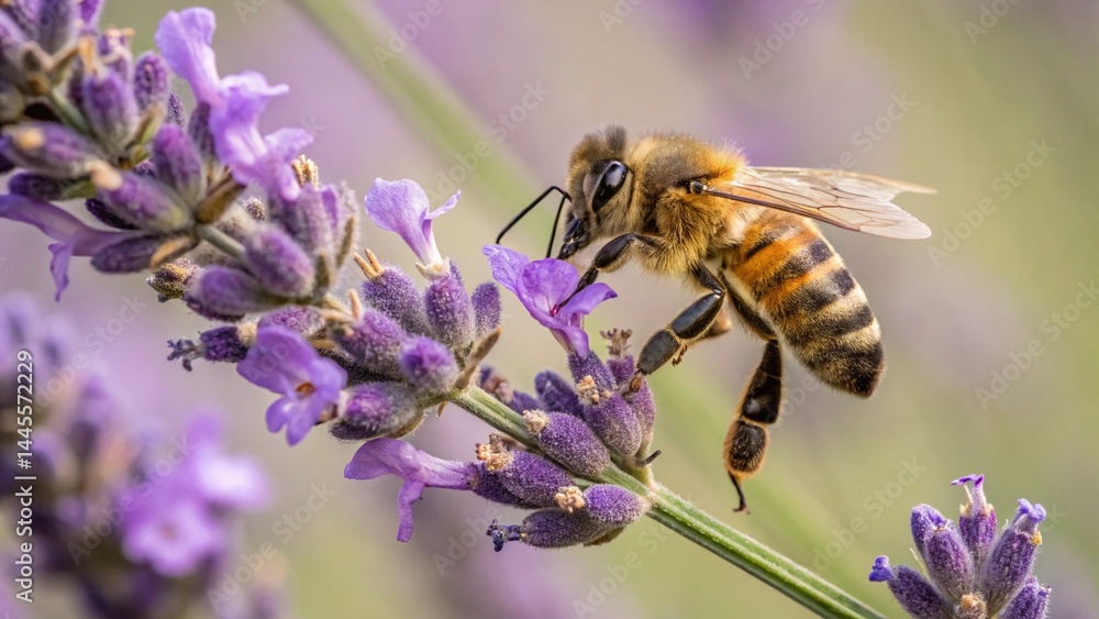 Honeybee on Lavender Honeybee on Lavender