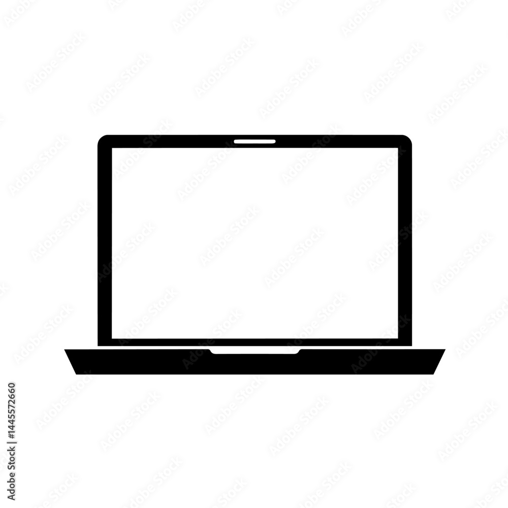 Laptop Front View for Work, Study, Online Communication, Digital Learning, Remote Technology Laptop Front View for Work, Study, Online Communication, Digital Learning, Remote Technology