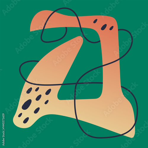 Bold colorful maximalist abstract. Vibrant maximalist wallpaper design. Overloaded aesthetic print. Flat vector illustration.