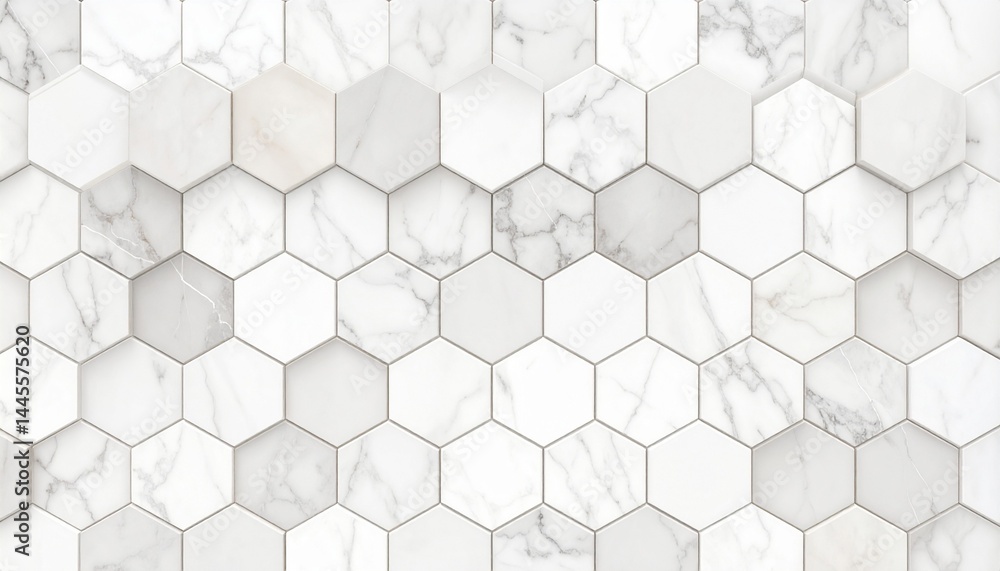 Naklejka premium Abstract Architecture Hexagonal Marble Tile Pattern Design