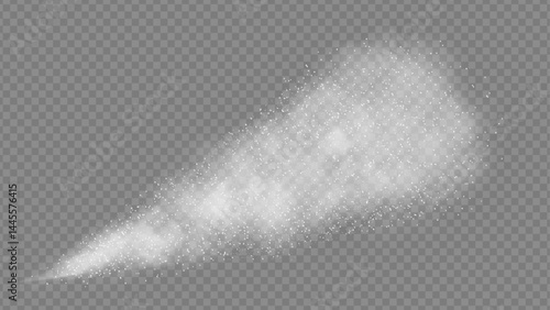 Airy water spray.Mist.Sprayer fog isolated on black transparent background. Airy spray and water hazy mist clean illustration.Vector illustration for your design, advertising, brochures and rest	