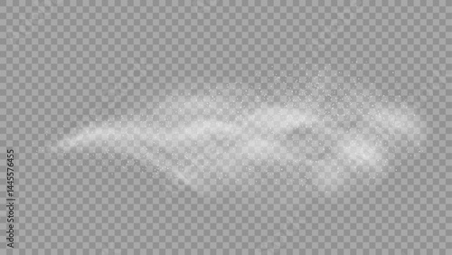 Airy water spray.Mist.Sprayer fog isolated on black transparent background. Airy spray and water hazy mist clean illustration.Vector illustration for your design, advertising, brochures and rest	