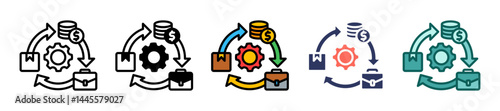 Business Model multiple icon