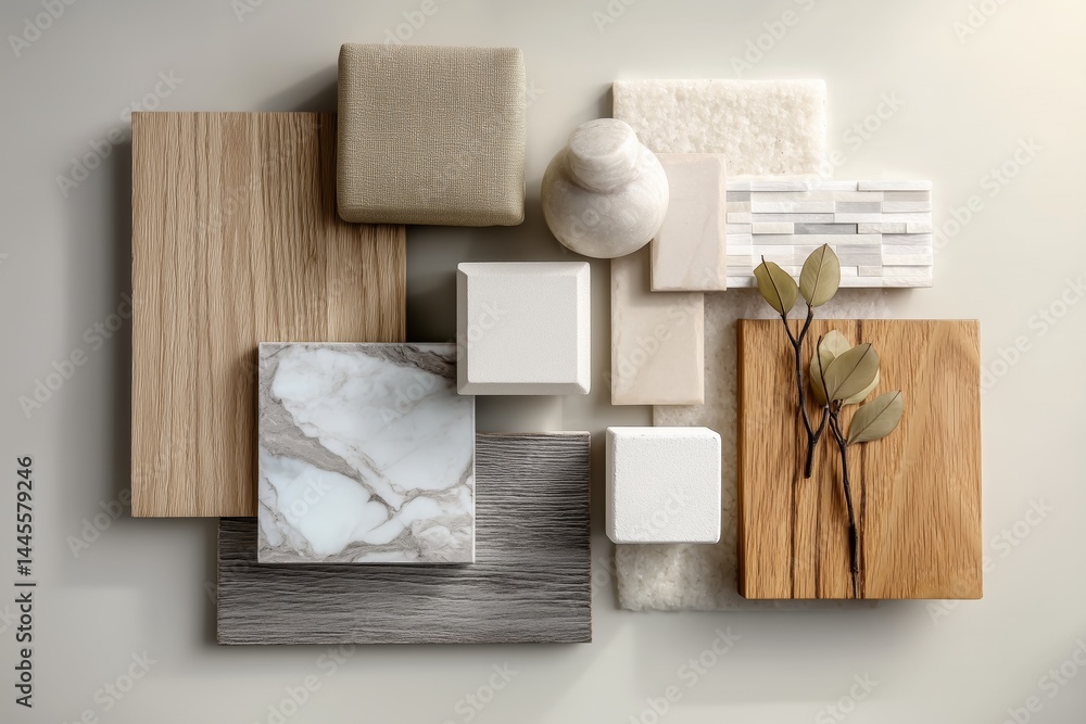 custom made wallpaper toronto digitalMaterial Mood Board with Neutral Textures and Natural Surfaces