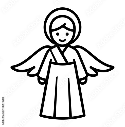 Aniołek kontury grafika ikona