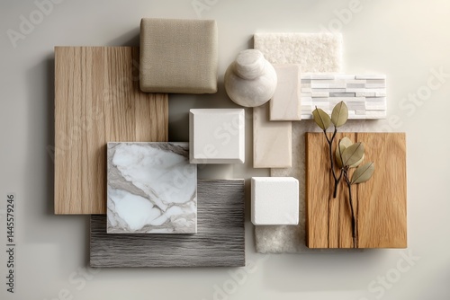 Wallpaper Mural Material Mood Board with Neutral Textures and Natural Surfaces Torontodigital.ca