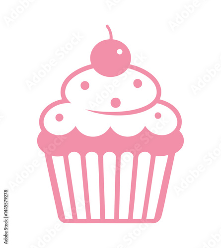 Babeczka z wiśnią – różowa ikona deseru