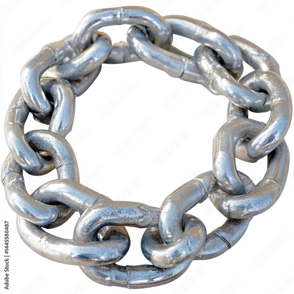 Fototapeta premium rusty chain isolated on white