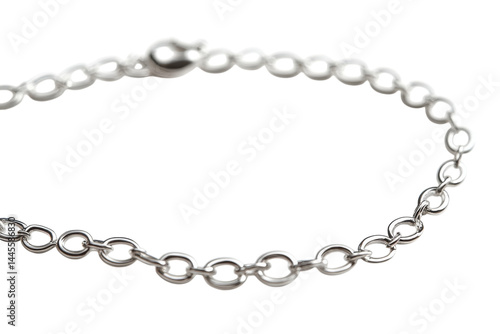 Wallpaper Mural Elegant silver chain bracelet delicate oval links simple clasp bright studio shot minimalist jewelry Torontodigital.ca