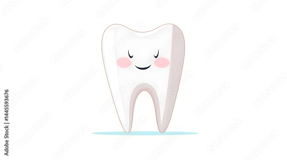 Professional Flat Design Illustration of Human Tooth for Dental Industry Marketing Professional Flat Design Illustration of Human Tooth for Dental Industry Marketing