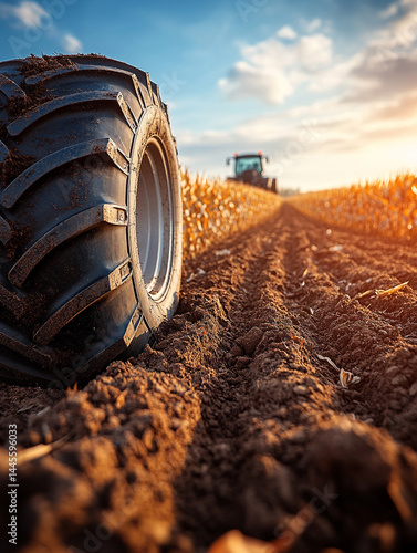 Create a highly detailed and realistic image of a sunny agricultural field during the daytime, with vibrant crops like corn or wheat stretching into the horizon