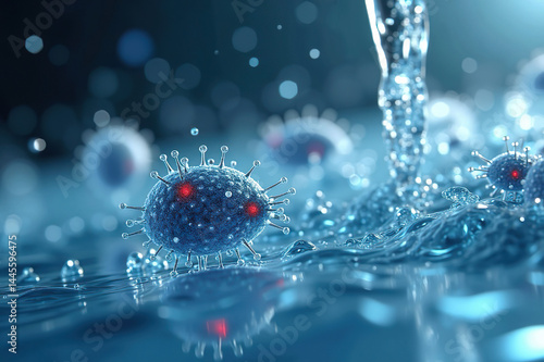 Nanotechnology in Water Purification with Microscopic Nanobots Filtering Contaminants for Clean Drinking Water