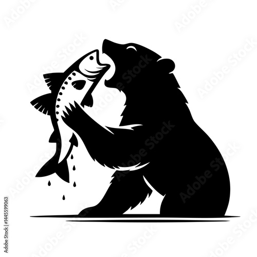 Grizzly Bear Catching Salmon: A Majestic Wildlife Scene