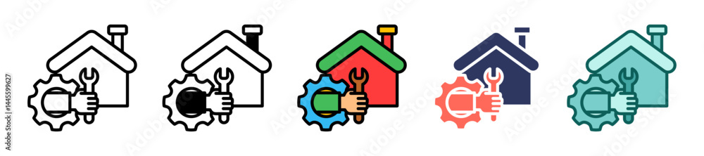 Obraz premium Proactive Maintenance multiple icon