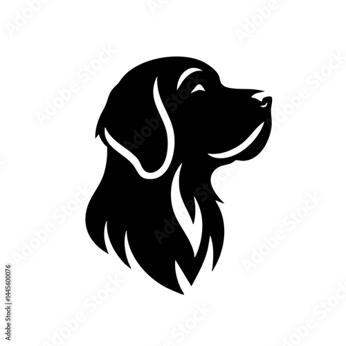 Elegant Dog Silhouette: Black and White Canine Portrait