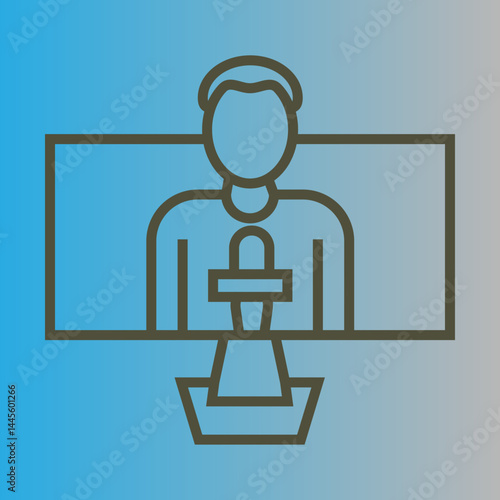 TV Host Icon Design