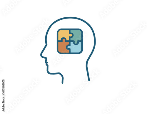  Cognitive Rehabilitation & Mental Puzzle Concept Icon