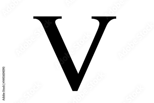 A stylized letter V in a bold, modern font on a plain background. Concept Stylized Letter V, Bold Modern Font, Minimalist Design, Graphic Art, Typography Inspiration