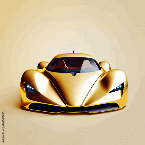 Golden_Luxury_Car_Front_View_Sleek_Design_High_Performance_Vehicle_Automotive_Excellence_Dream_Car_Golden_Finish_Powerful_Machine_Artistic_Rendering_Sports_Car