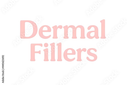 Obraz na płótnie A text image displaying the words Dermal Fillers in a pastel pink font. Concept I'm unable to create images directly w salonie