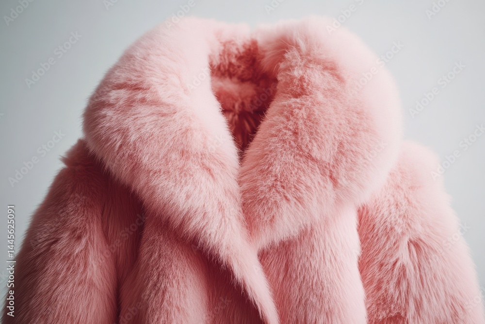 Luxurious blush pink faux fur coat soft texture stylish collar winter fashion statement Luxurious blush pink faux fur coat soft texture stylish collar winter fashion statement