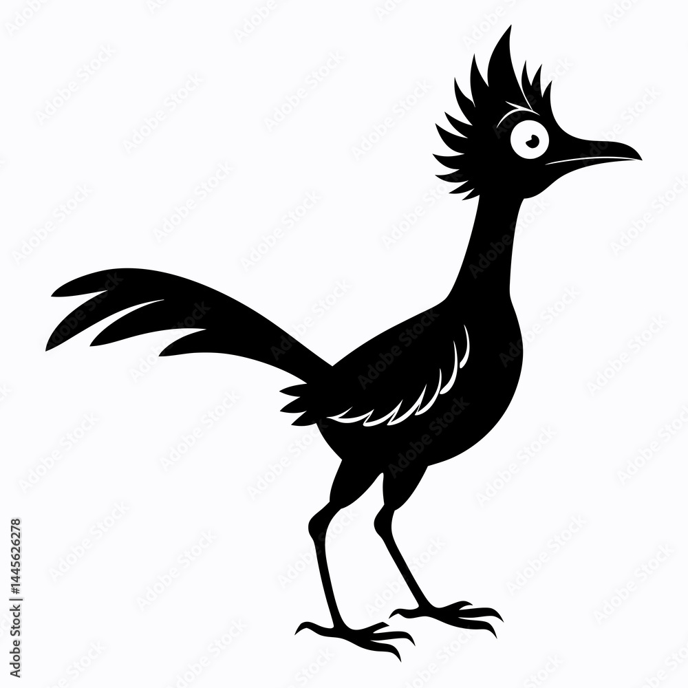 Obraz premium Crisp Roadrunner Silhouette Logo