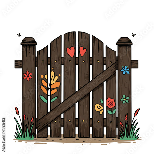 fence and tree
