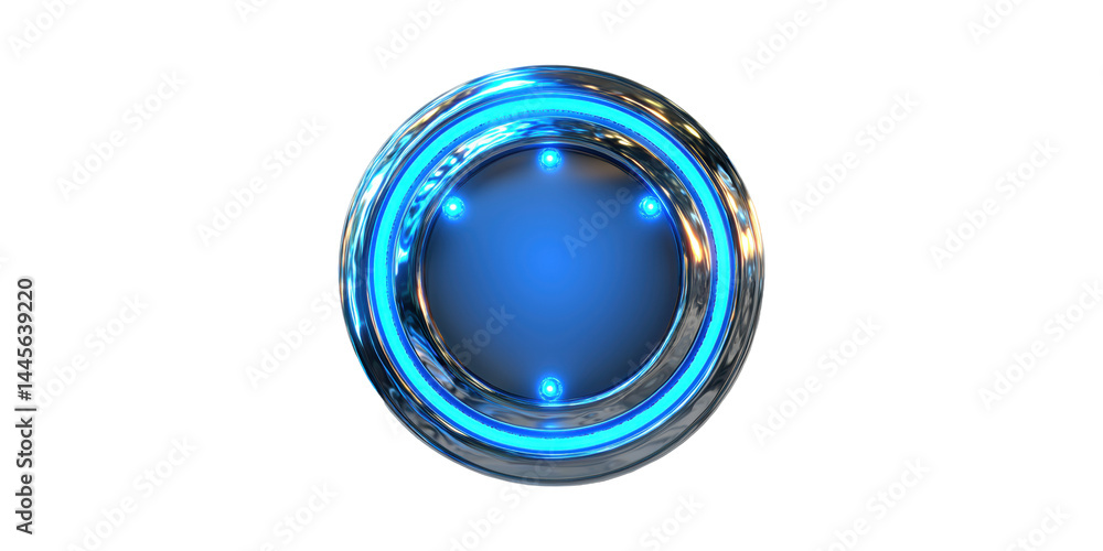 Futuristic Blue Glowing Circular Interface. High-Tech Design For Digital Innovation And Technology Isolated On Transparent Background Futuristic Blue Glowing Circular Interface. High-Tech Design For Digital Innovation And Technology Isolated On Transparent Background