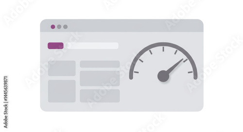 Photos Isolated Speedometer on Web Page