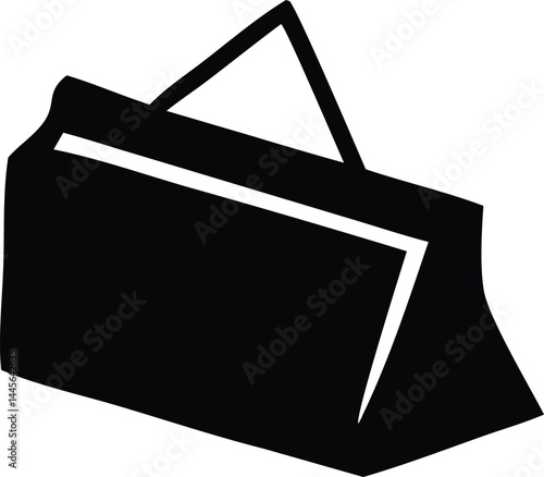 A black folder icon and a black and white photo frame are isolated design elements, useful as a computer illustration or web icon for business or office documents