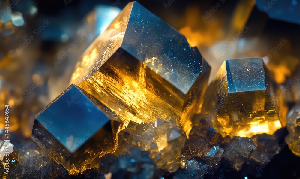 Shiny Minerals Representing Rare Earth Elements Deal. AI generated illustration. Shiny Minerals Representing Rare Earth Elements Deal. AI generated illustration.