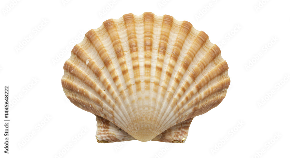 Isolated Seashell with Textured Surface for Beach Theme Isolated Seashell with Textured Surface for Beach Theme