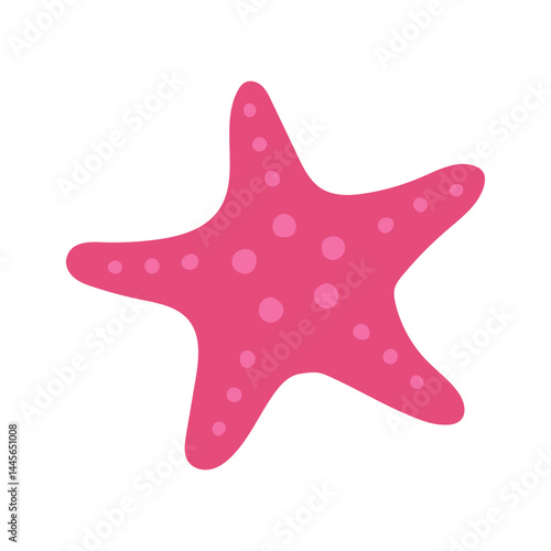 Kids illustration starfish. Marine animal. Underwater life. Sea animal vector illustration. Cute sea or oceanic inhabitants.
