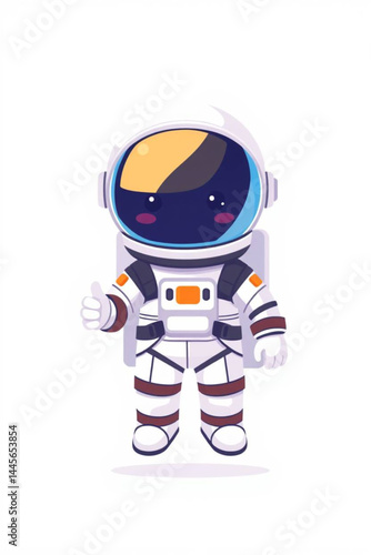 Cartoon astronaut giving thumbs-up