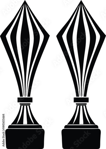 Black chess pieces vector illustration presents a strategy game concept with a black king, queen, knight, rook, and pawn ready for a competition on the board