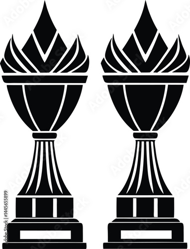 This isolated 3d gold trophy cup icon represents a win in a sport competition, symbolizing first place, success, and achievement for the championThis isolated 3d gold trophy cup icon represents a win 