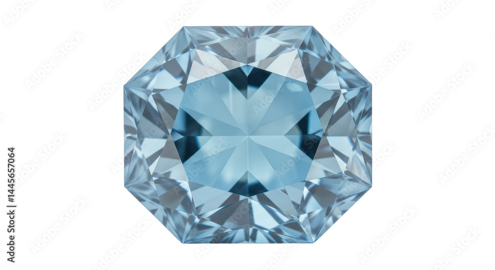 Isolated Light Blue Gemstone Isolated Light Blue Gemstone