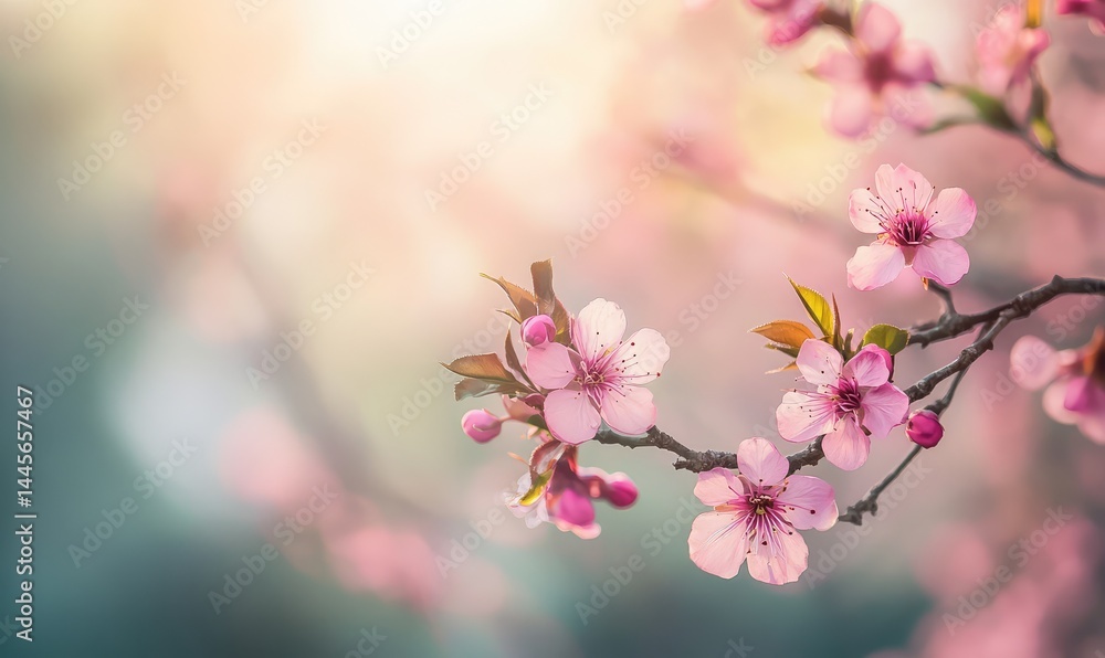 Minimalist Spring Poster and Background with Soft Floral Elements and Fresh Seasonal Colors. AI generated illustration. Minimalist Spring Poster and Background with Soft Floral Elements and Fresh Seasonal Colors. AI generated illustration.