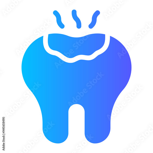 broken tooth gradient icon