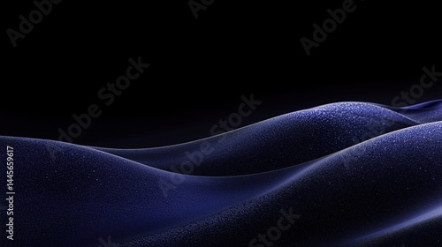 Abstract Dark Blue Background with Fluid Curves in Minimalist Style. High-Resolution Digital Art for Brand Visuals, Modern Decor or Conceptual Design Featuring Organic Geometry.
