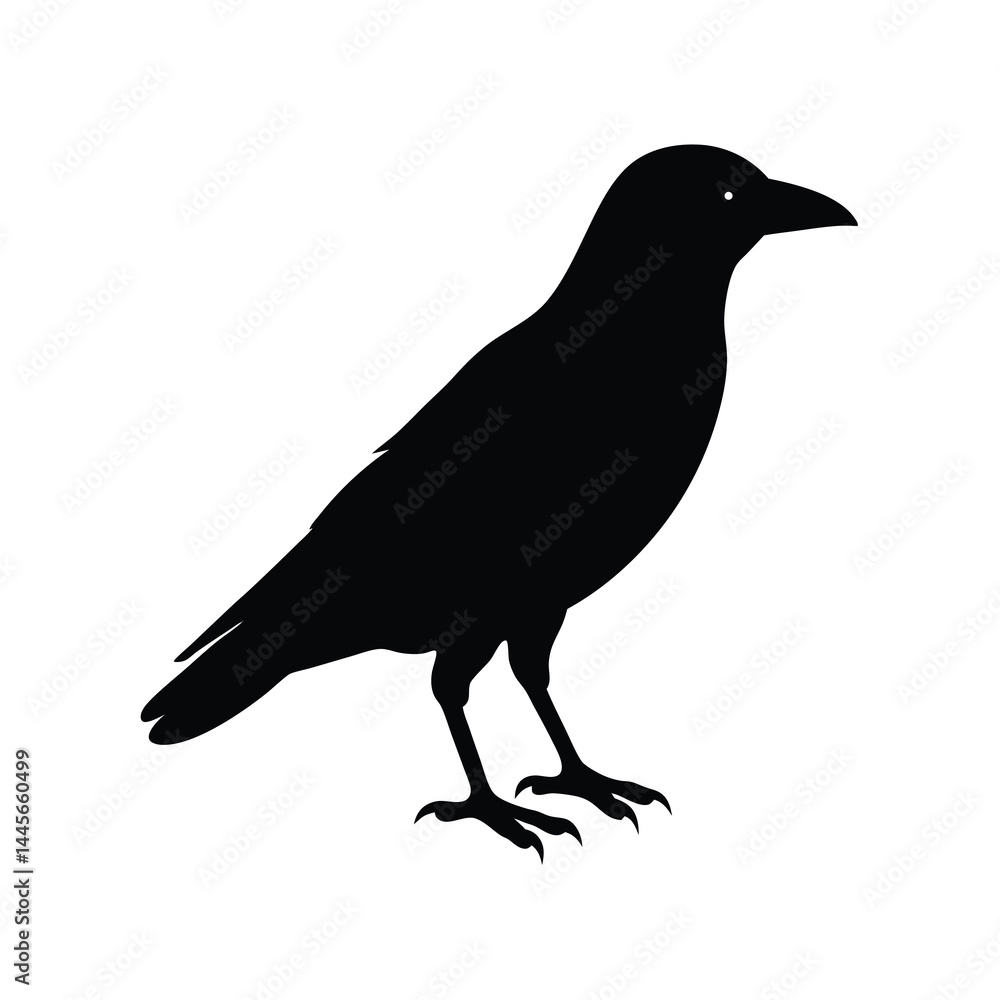 Minimalistic Crow Silhouette Vector Simple and Powerful Minimalistic Crow Silhouette Vector Simple and Powerful