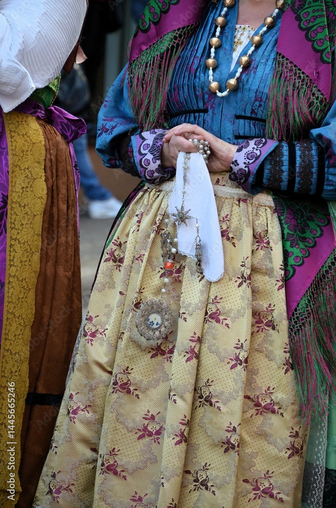Fototapeta premium Sant'Antioco, Sardinia 05.06.2019: Saint Antioco, Sardinia - 04.16.2018: Religious procession of Sant'Antioco