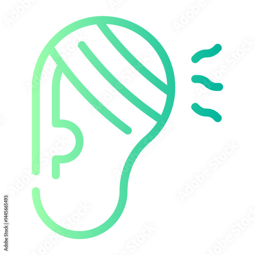 ear injury gradient icon